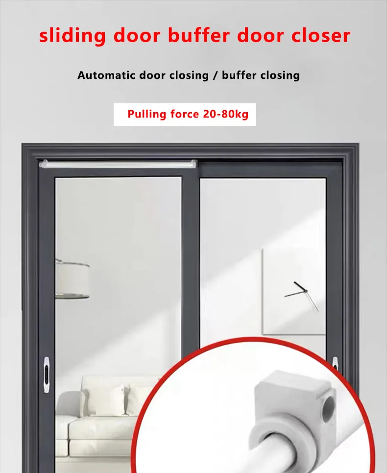 Alumínio Alloy Sliding Door Buffer, Automatic Door