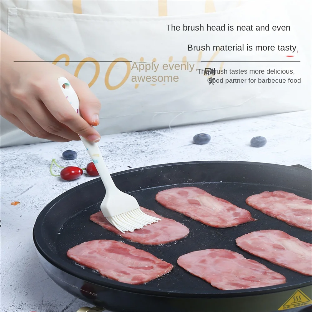 Baking Tools Silicone Small Scraper Oil Brush Cream Spatula Mini Barbecue Brush Integrated Heat-Resistant Kitchen Utensils