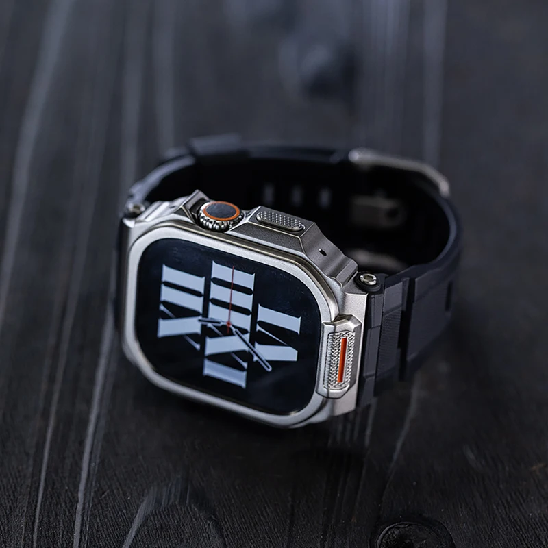Enhanced Protective Metal Case and Strap for Apple Watch - Drop Resistant Armor Design