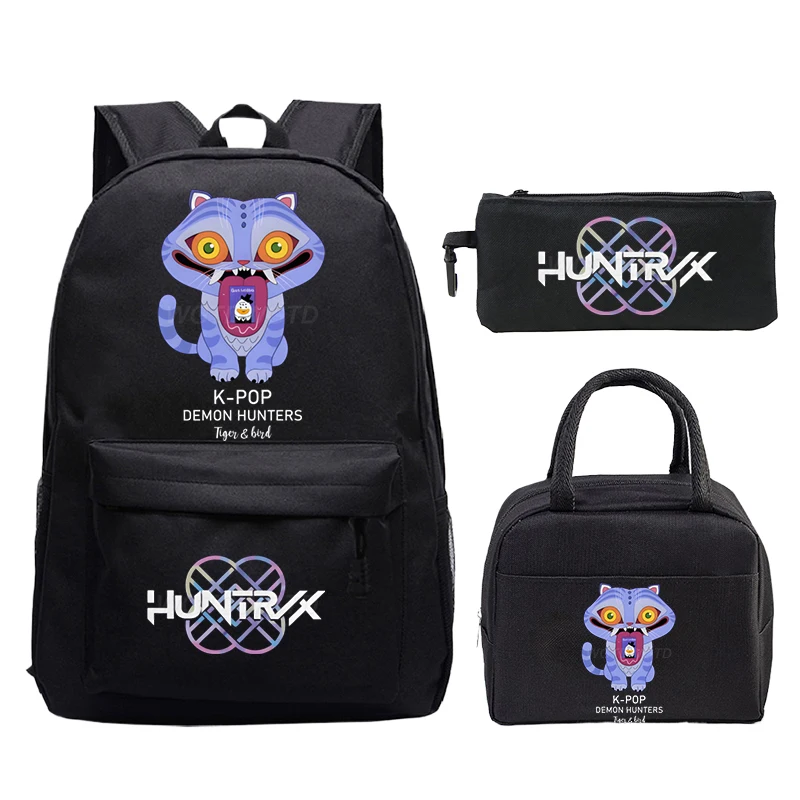 SaiDeng KPop Demon Hunters Schulset 3-teilig - Rucksack Umhängetasche Federmäppchen