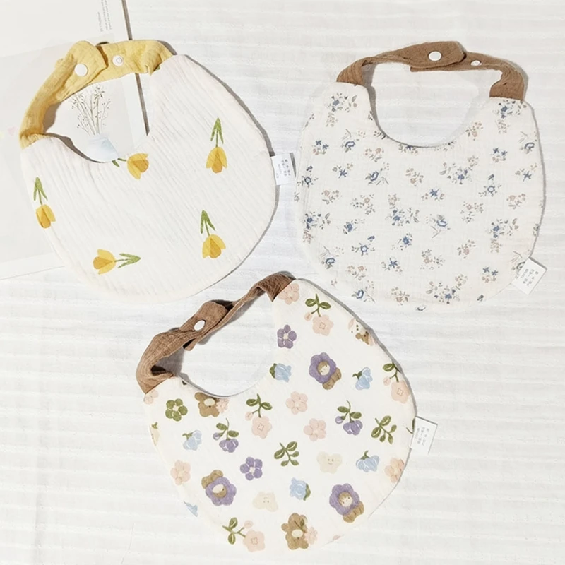 

4-Layer Cotton Baby Bibs for Feeding Newborn Drooling Bib Soft Saliva Towel Absorbent Burp Cloth Infant Bandana Neck Scarf