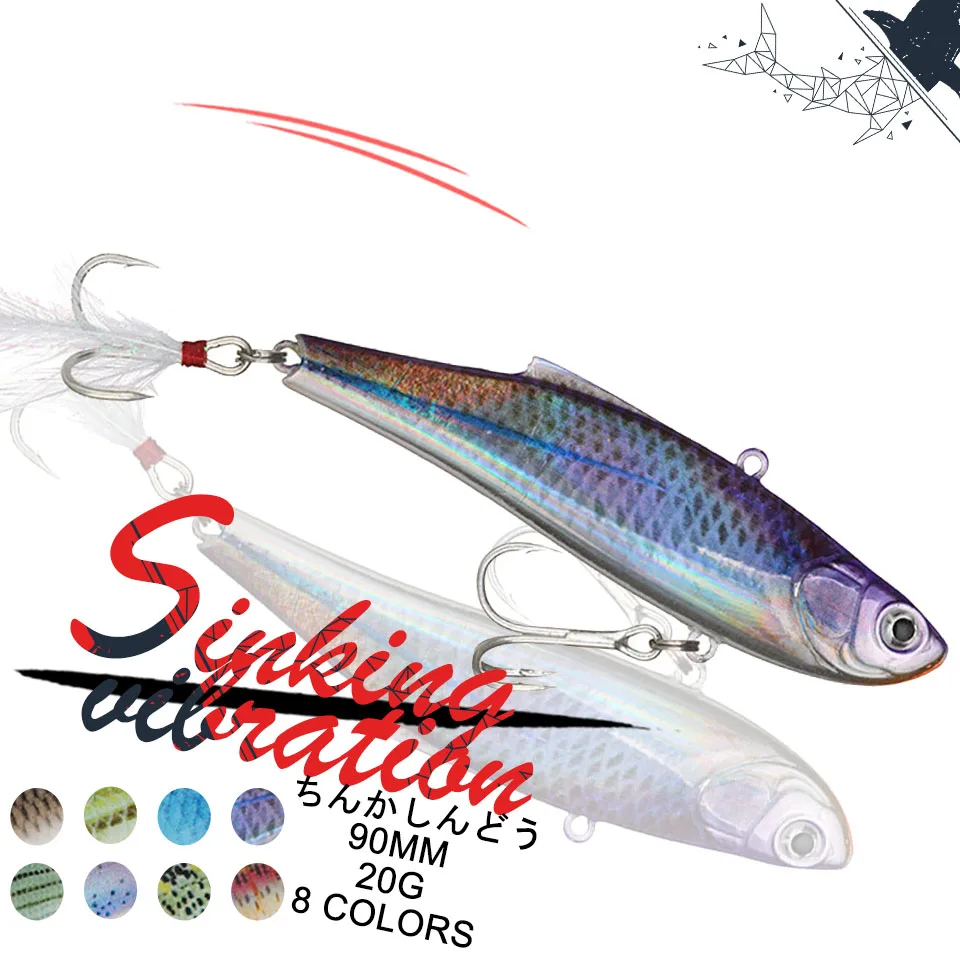 

1Pcs 9CM 20G Quality VIB Fishing Lure Bionic 3D Fisheye Artificial Hard Bait Sharp Hooks Wobbler Swimbait Bass Carp Pesca Tackle