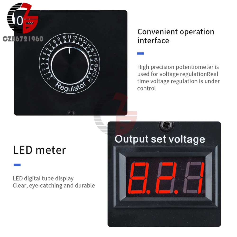 Voltage Converter Voltage Regulator Power Transformer 10000W AC 220V Electrical Voltage Regulator Controller Converter Transformer Variable Voltage dimmer Speed Controller