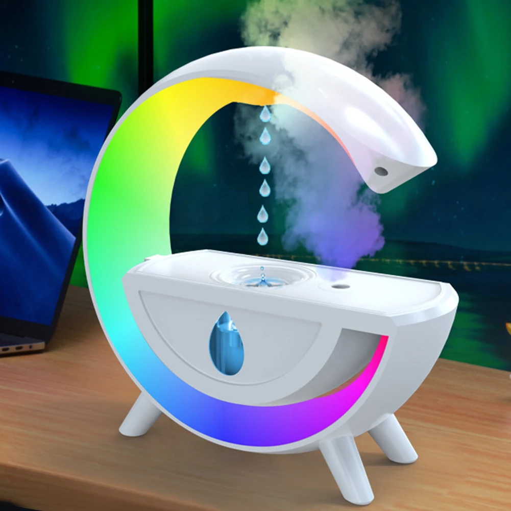 

Water Droplet Cool Mist Maker Anti-Gravity RGB Night Light Creative Aromatherapy Machine Home Fogger Diffuser Holiday Cool Gifts