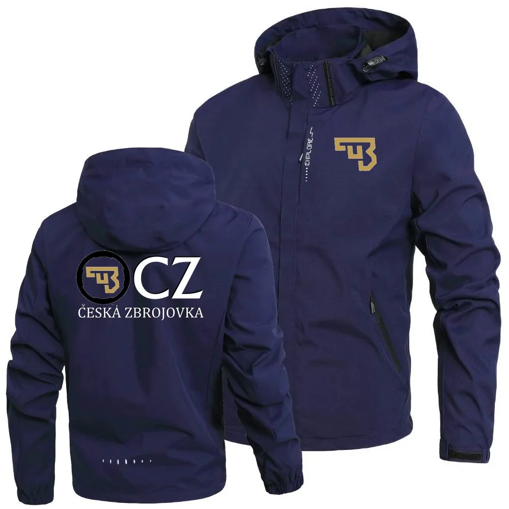 Classical Hooded Shell Windproof Waterproof Jacket Outdoor Camping Climbing Outerwear Ceske zbrojovky CZ Men's Windbreaker Coats 5