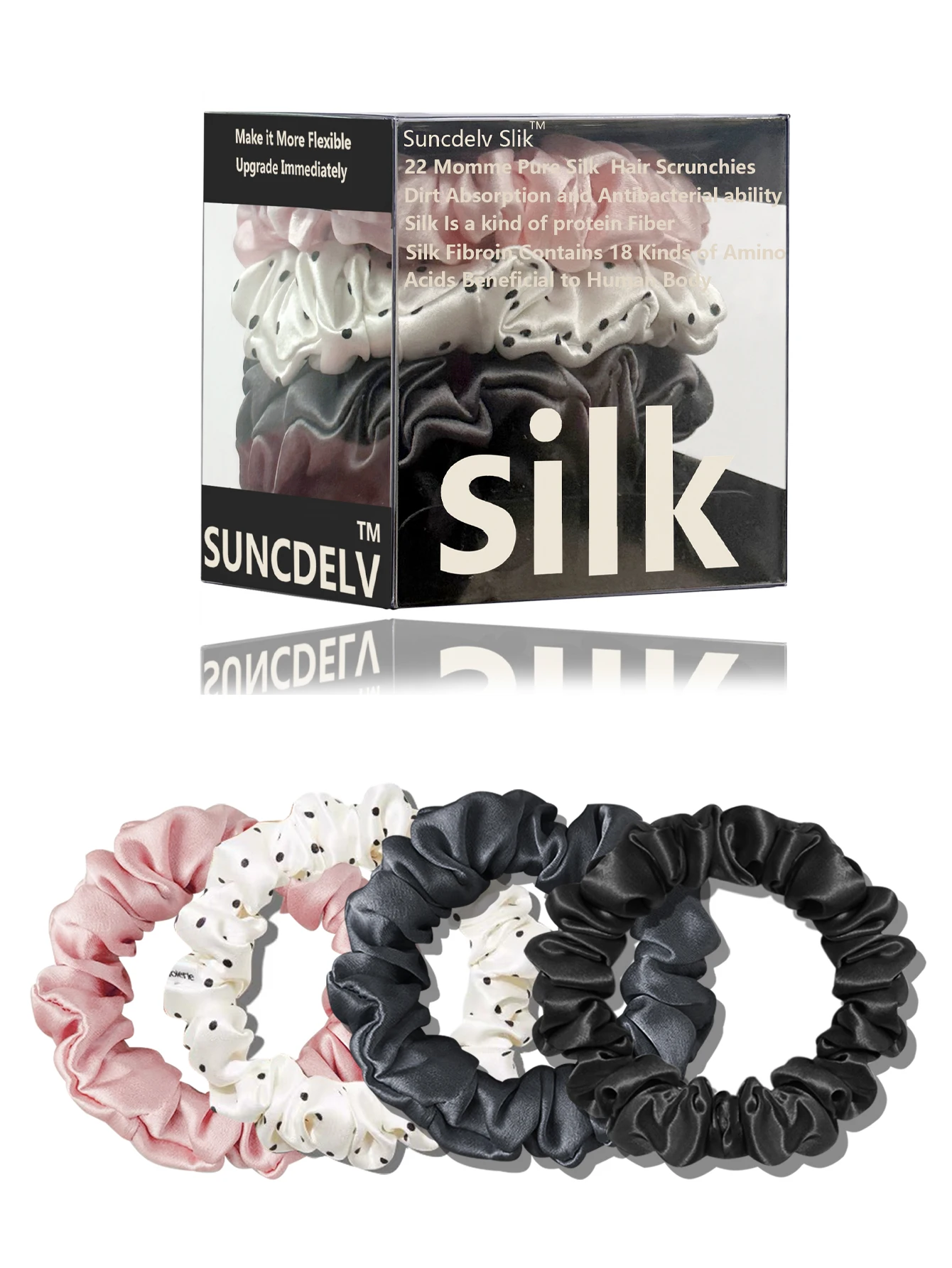 Premium 100% Silk Hair Scrunchies - Luxurious Hair Ties