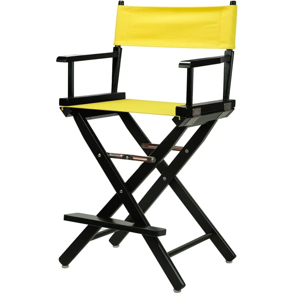 

Director's Bar Chair, Black Frame/Yellow Canvas,24" - Counter Height