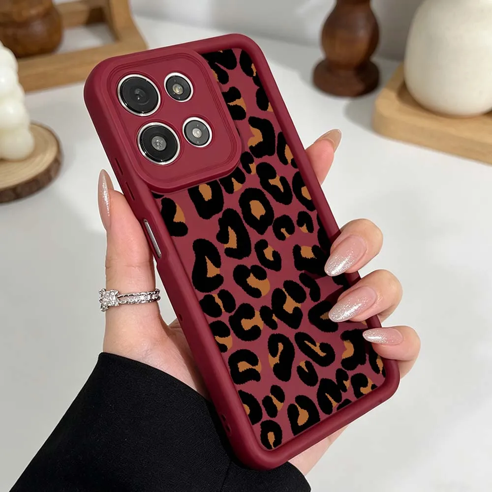 Luxury Leopard Print Cover - Stylish and Durable Phone Case with Fusion Eye Ladder Design