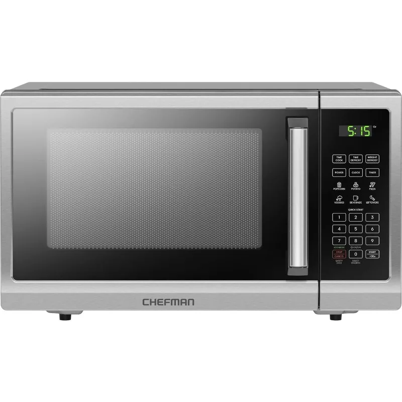 

Countertop Microwave Oven 0.9 Cu. Ft. Digital Stainless Steel Microwave 900 Watt with 6 Presets, Eco Mode, Mute Option