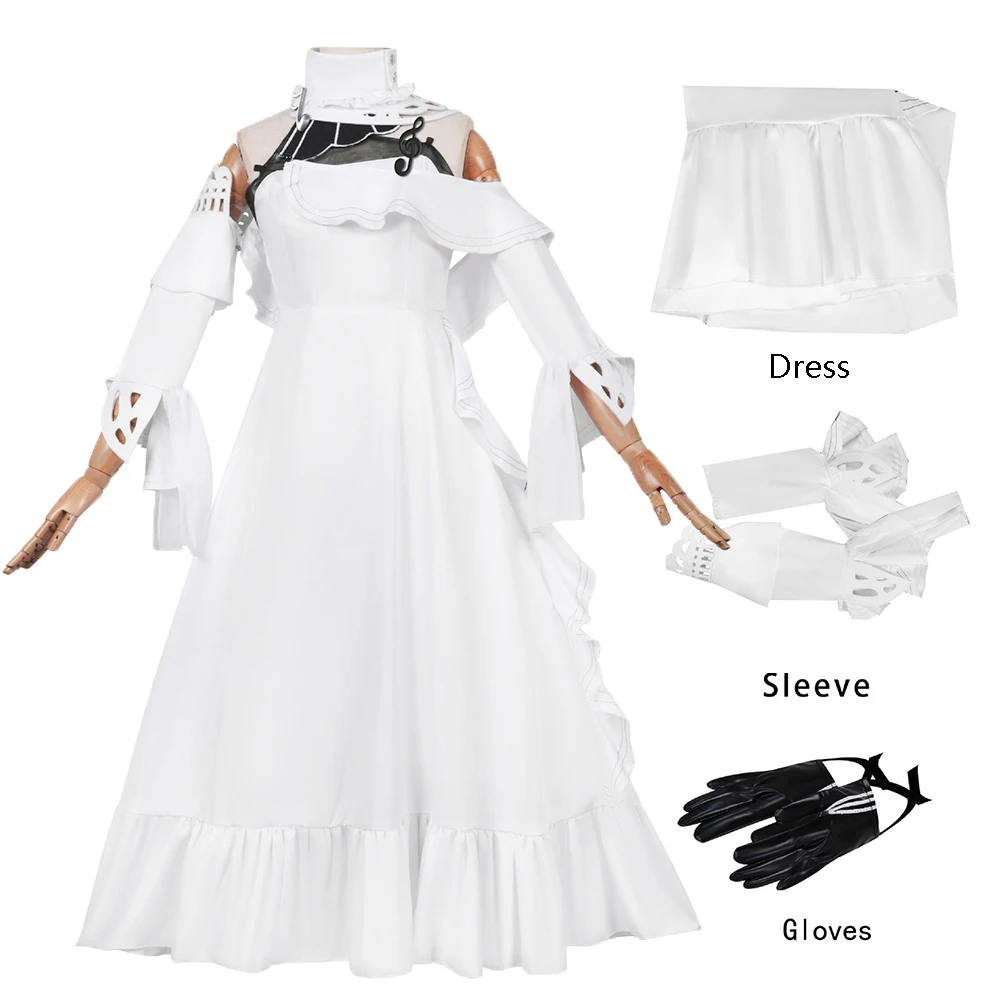 Wuthering Waves Kiana White Dress Cosplay Costume