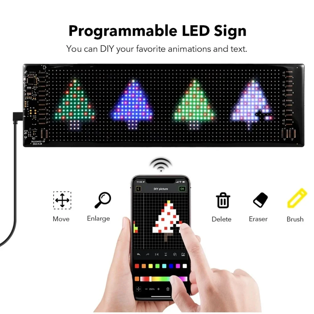 รูปสินค้า แผงจอแสดงผล LED 3D บลูทูธ สร้างสรรค์ Graffiti ได้ทันที