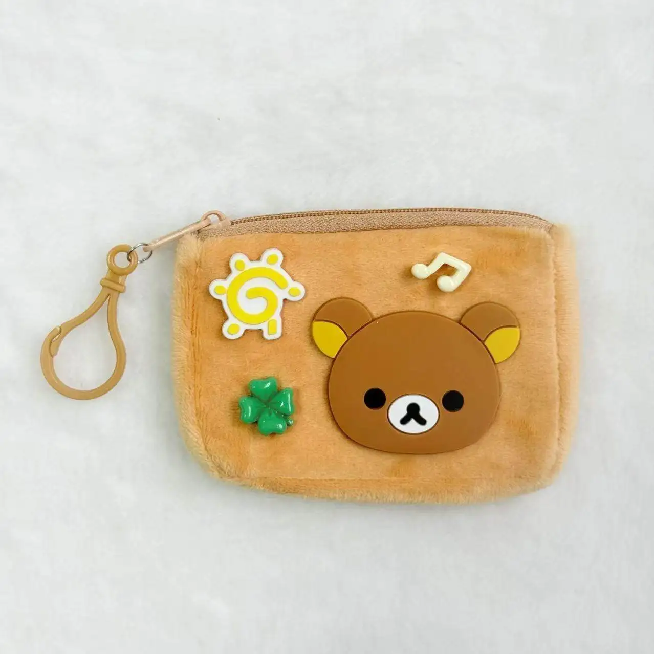 Kawaii Rilakkuma Plush Coin Purse & Keychain - Cute Backpack Decoration Gift