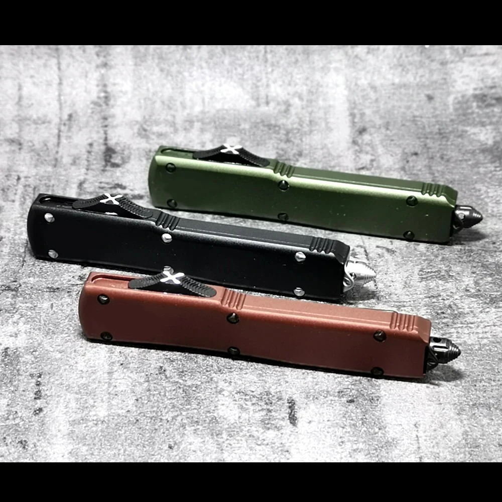 Portable Comb UT Series Automatic Telescoping Technology Aviation Aluminum Handle Metal Straight Jump Tactical Comb EDC