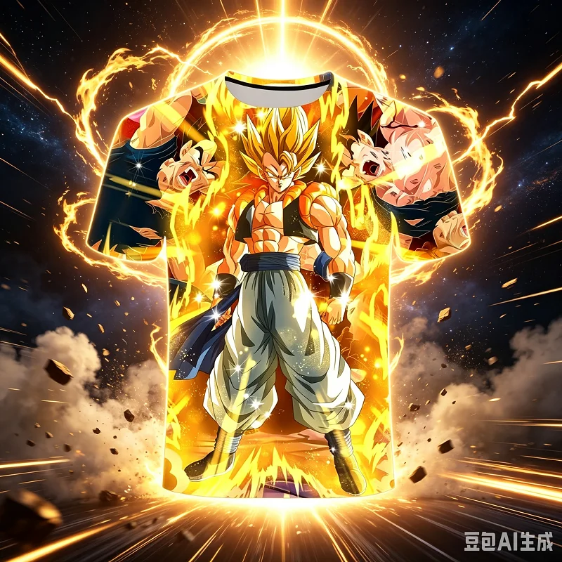 2026 Neue Sommermode Dragon Ball T-Shirt Wukong 3D-Druck Fußball Sport Freizeit Schnelltrocknendes Familien-Matching-T-Shirt
