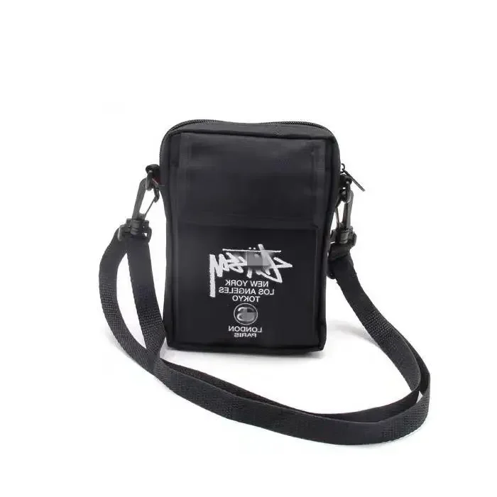 Hip Hop Canvas Crossbody Bag Ins Style Men's Women's Single Shoulder Bag Small Size Waist For Dancing 2