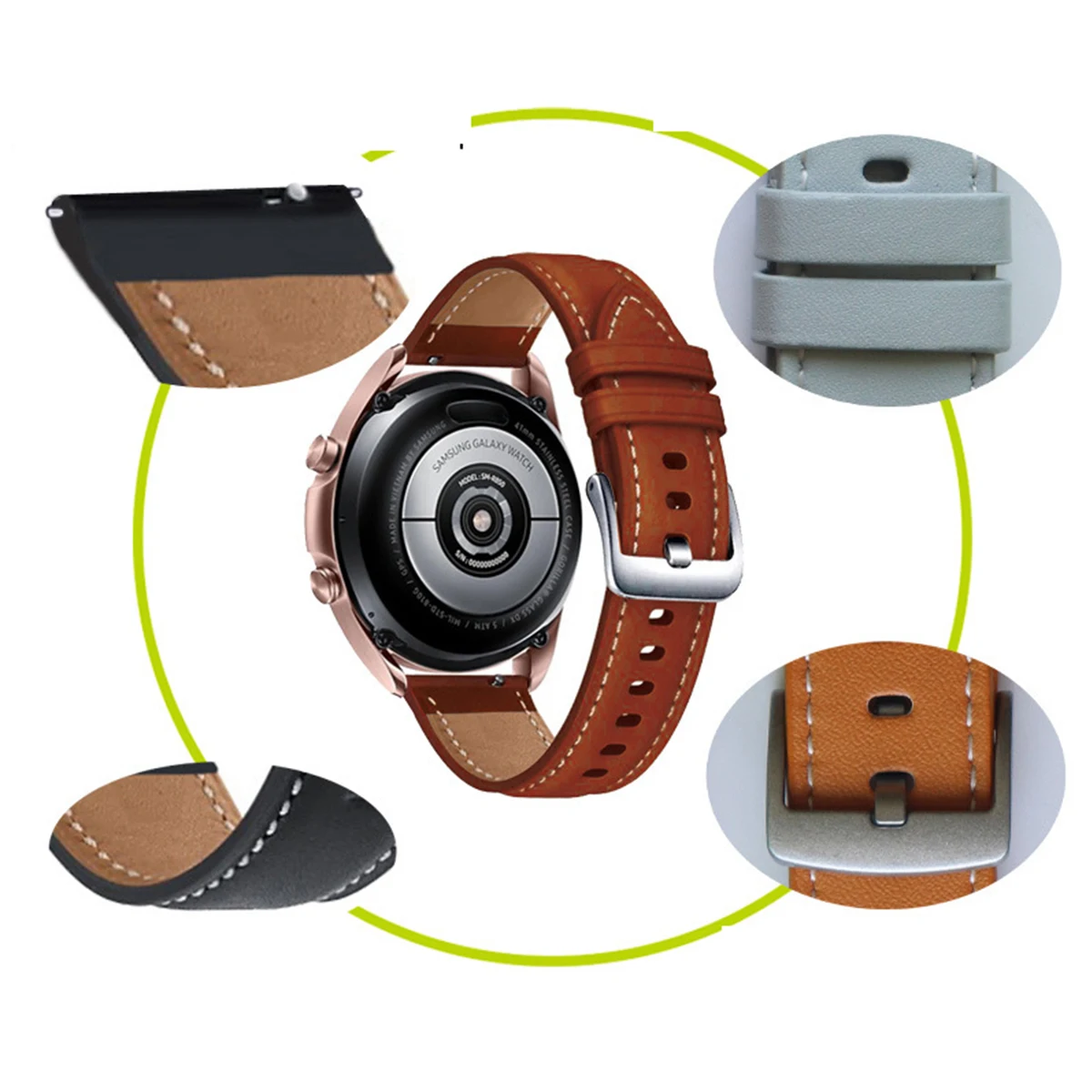 Genuine Leather Watch Band - Elegant Strap