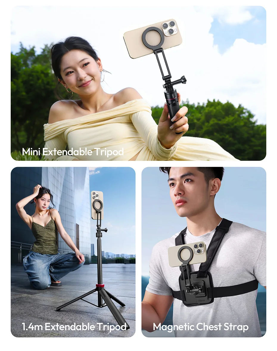 Magnetic Neck Mount for Gopro for Insta 360 for DJI Omso Action Camera Smartphon