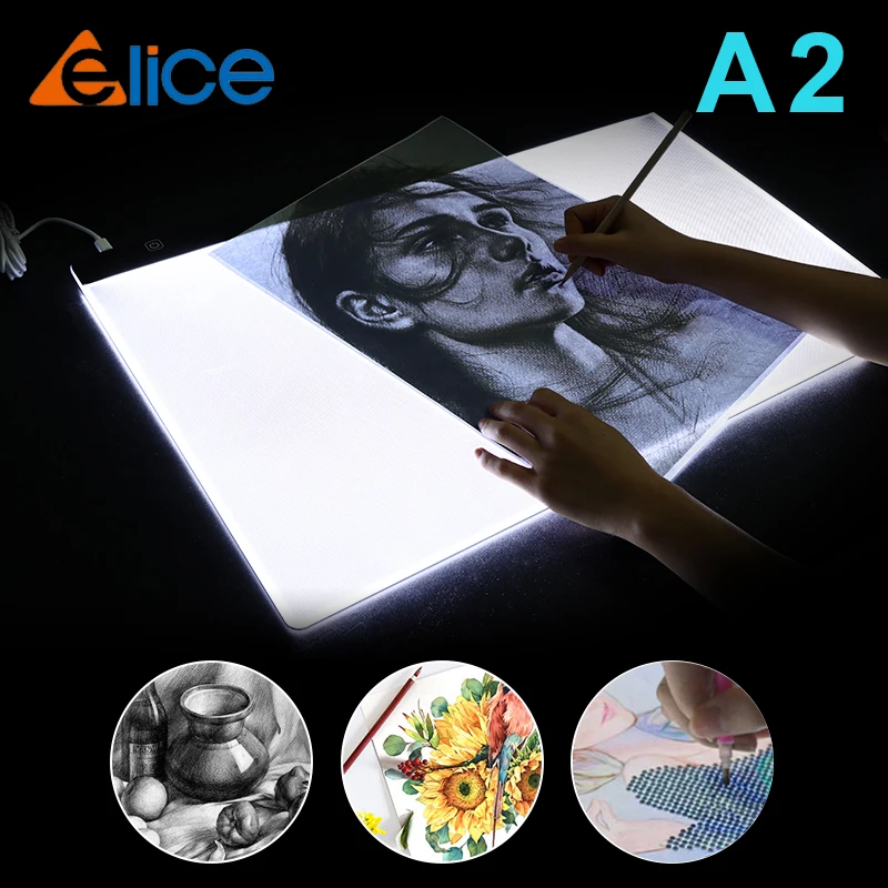 

A2(60x40cm) ultra thin 6 level dimming Drawing Tablet LED Digital Graphics Light Pad Box Painting Tracing Panel diamond painting