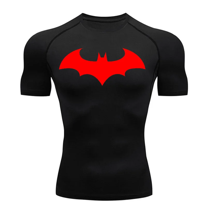 

Summer Rnning T-shirt Men's Compression Black Short Shirt Quick Drying Gym Workout Rashgarda MMA Long sleeves Sun Protection