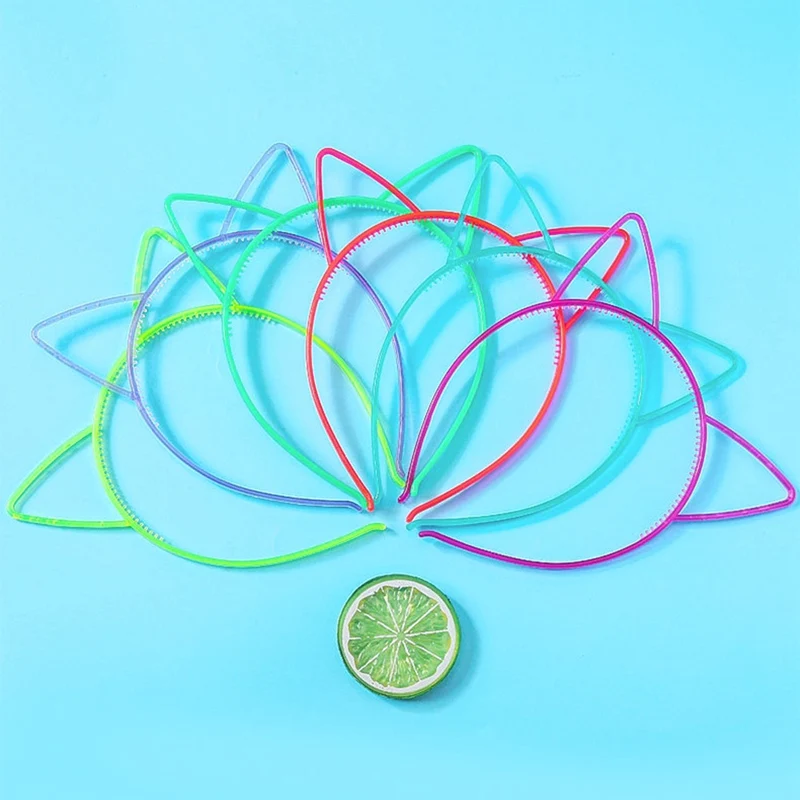 Description Picture 3 of item6pcs Fluorescent Hair Hoop Plastic Headband Glow In The Dark Party Supplies Photo Booth For Kids Adults Birthday Wedding Decor