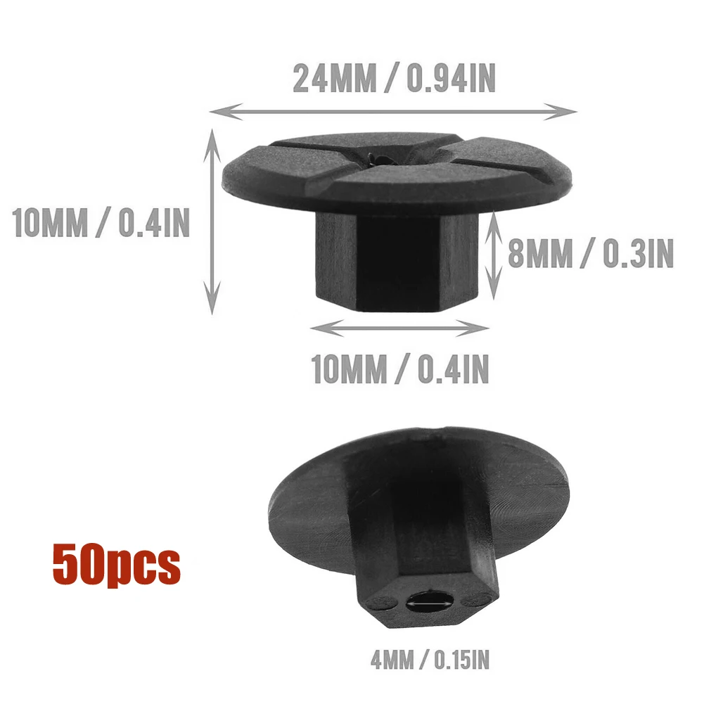 

50pc Black Unthreaded Nut Clips for Mercedes and For BMW Ideal for Splash Guards Part Ref A2019900050 2019900050 51711958025