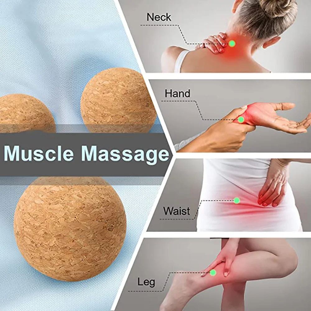 Natural Cork Massage Ball Fascia Ball Yoga Set massage ball,fascia ball