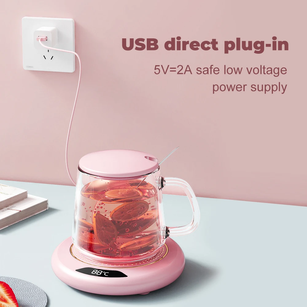 Heating Coaster Mug Warmer Electric Cup Heater Milk Tea Water Cup Constant Temperature for Home Office Coffee