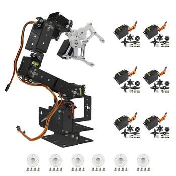 Kit braccio robotico 6-DOF Robot da presa multigradi di libertà con opzione servo per l'istruzione e la persona fai da te