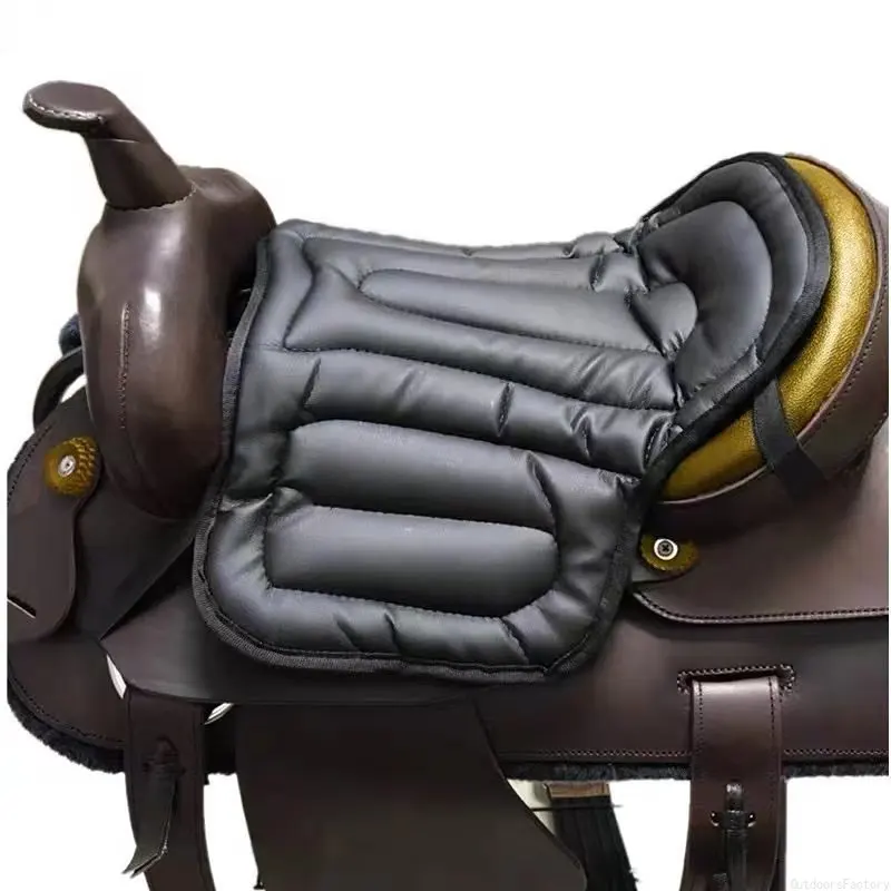 Leather Saddle Riding Shock Absorbing Soft Memory Foam Cushion Solid