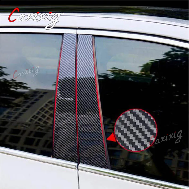 8Pcs PC Material Pillar Post Cover Door Window Molding Stickers For Nissan X-Trail T32/Rogue 2014- Car Styling Mouldings