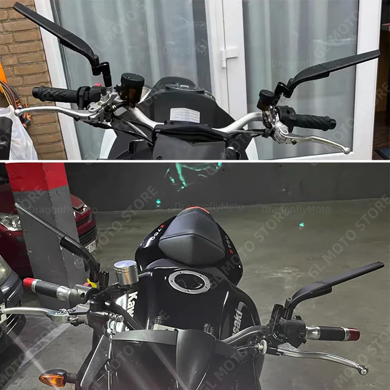 오토바이 윈드 윙 사이드 백미러 조절식 회전 액세서리, 가와사키 Z900RS Z125 Z250 Z250SL Z300 Z400 ER6N