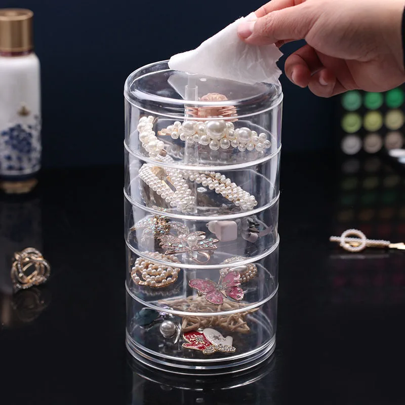 360 Degree Rotating Transparent Jewelry Organizer