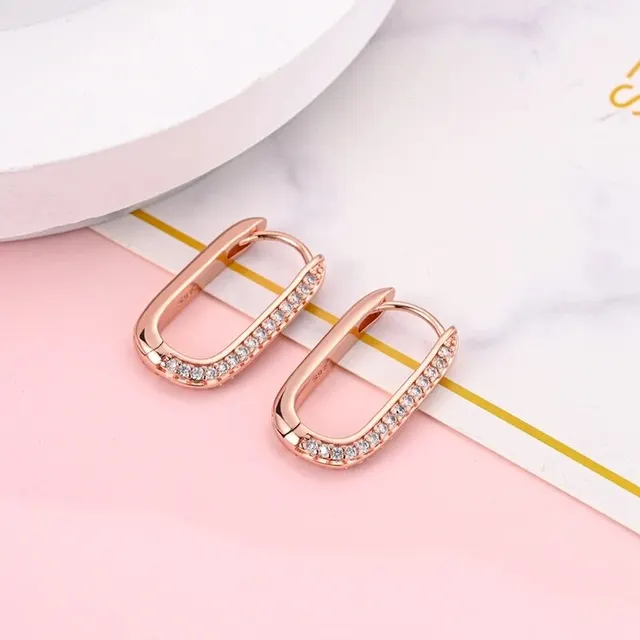 NEW 925 Sterling Silver Heart Hoop Earrings Inlaid Zircon CZ Infinity Love Golden Earrings For Women Wedding Gift Luxury Jewelry 3