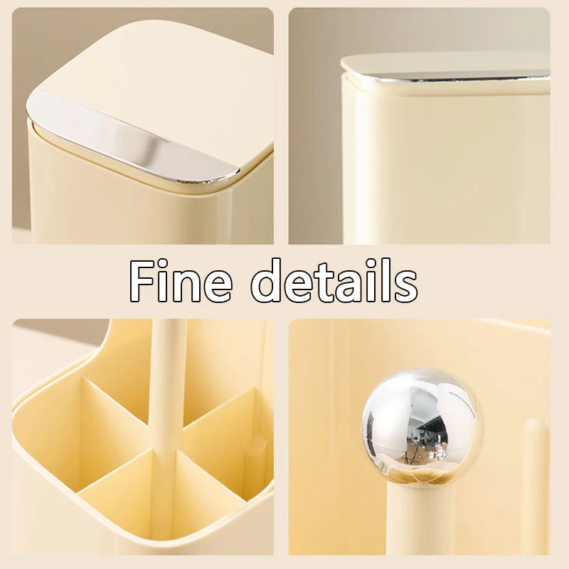 Automatic Lifting Makeup Brushes Holder Dustproof Makeup Brush Holder Desktop Makeup Tools Lipstick Eyebrow Pen Holder Container 6