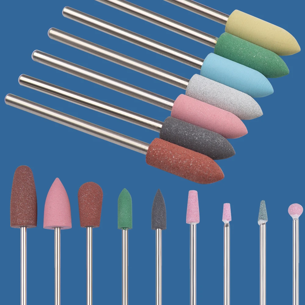 1pc Silikon Nagel Bohrer Bits Fräser für Maniküre Grat Puffer für Elektrische Maschine Nail art Grinder Häutchen Cutter werkzeuge – Detail 4