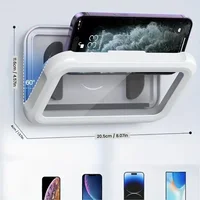 Waterproof Phone Holder for Shower, Shower Phone Box Waterproof, 360° Rotation Touchable Shower Phone Case, Angle Adjustable 2