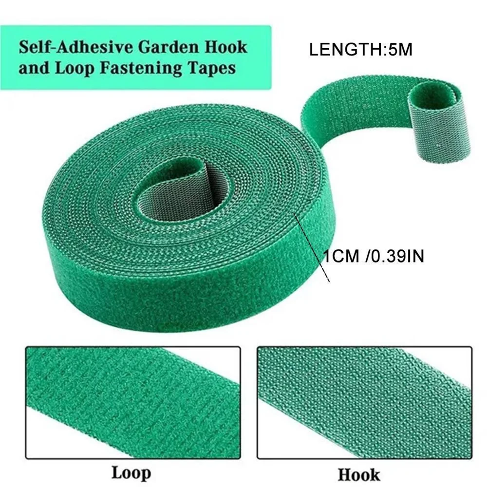 1/3Pcs 2M Green Garden Twine Plant Ties Nylon Plants Bandage Fastener Tape  Hook Loop Bamboo Cane Wrap Support Accessories Red - AliExpress