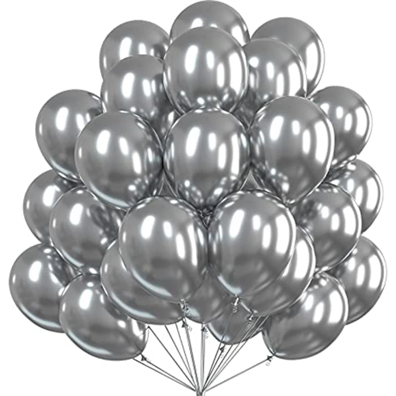 12Inch Color Metal Theme Confetti Round Latex Balloon Gold Silver Anniversary Wedding Birthday Party Decors latex balloon