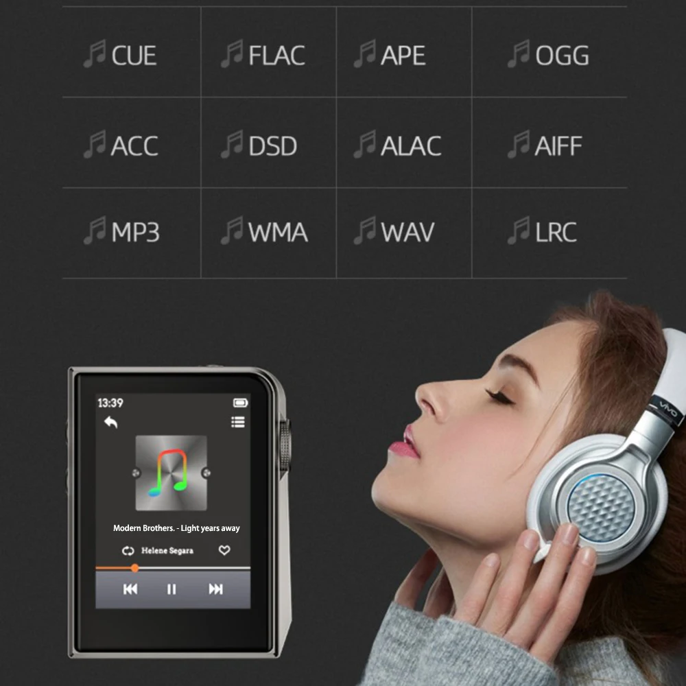 HiFi Bluetooth Music MP3 Player Portable Hi-Res Digital Audio DSD256 Lossless Metal Walkman EQ Equalizer Ebook A58 mp3 mp4 player