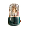 Multifunctional 360° Rotating Makeup Brushes Holder Portable Desktop Cosmetic Organizer For Makeup Artist-Dark Green Durable 1
