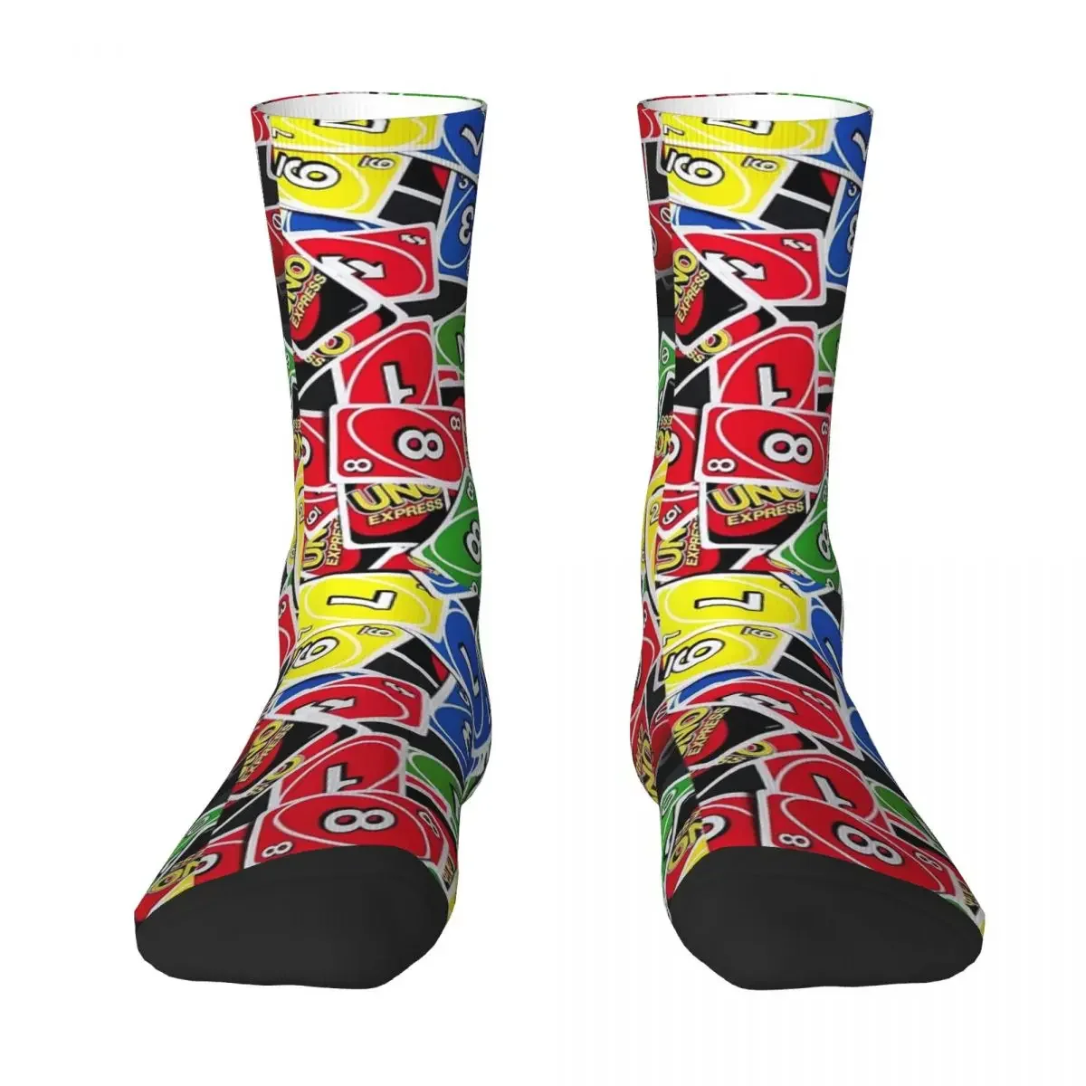 

Uno Playing Cards Express - Pattern Socks Harajuku High Quality Stockings All Season Long Socks for Unisex Birthday Present