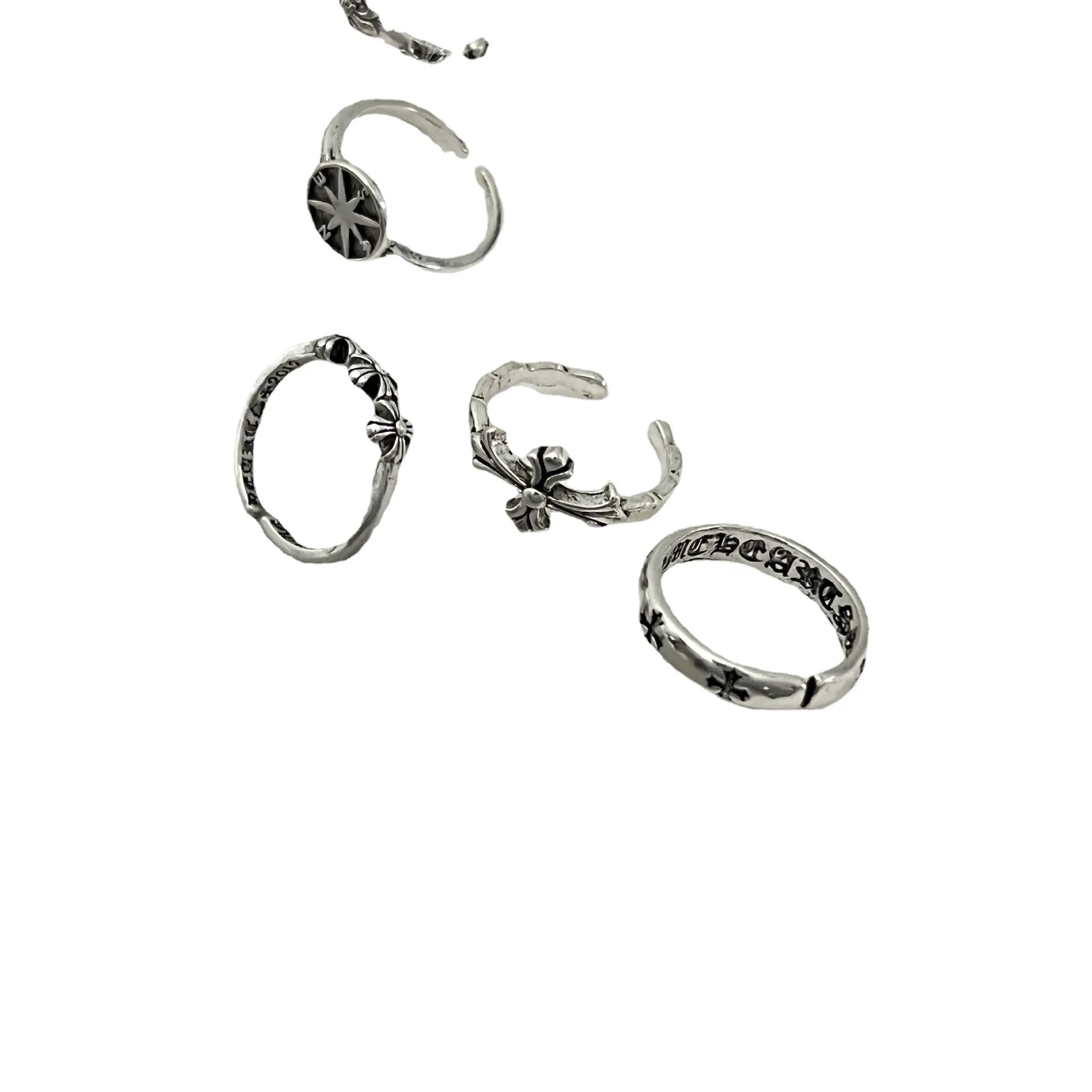 Cross Female European and American Style Special-Interest Design Ring Simple reels