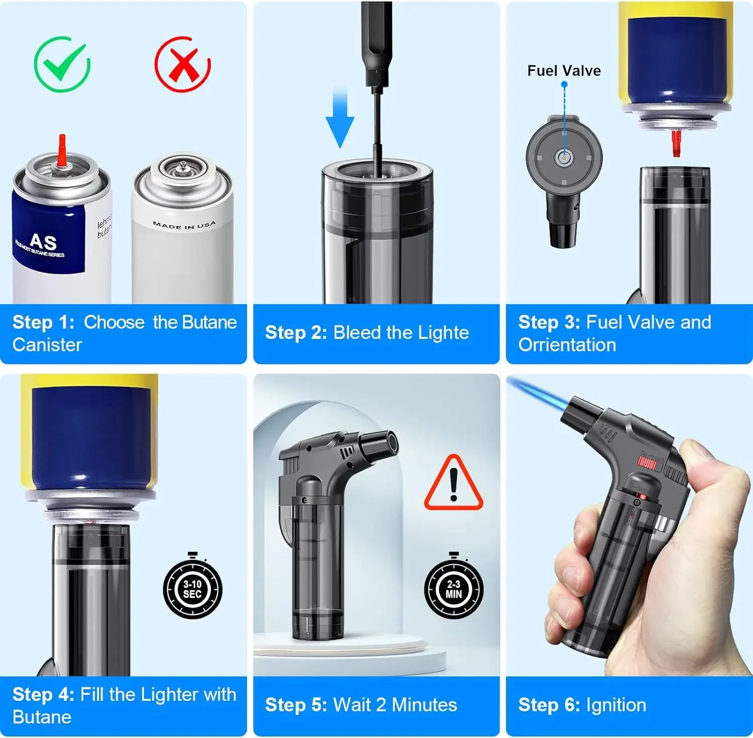 4-pack torch lighters, windproof lighters, butane gas lighters, smoke accessories, outdoor grilling tools kitchen tools 2025 New 5
