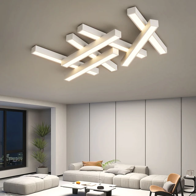 Plafonnier LED Moderne, Lampe de Plafond Acrylique 42W LED Lustres carré  pour Cuisine Salle à Manger Salon Studio Bureau