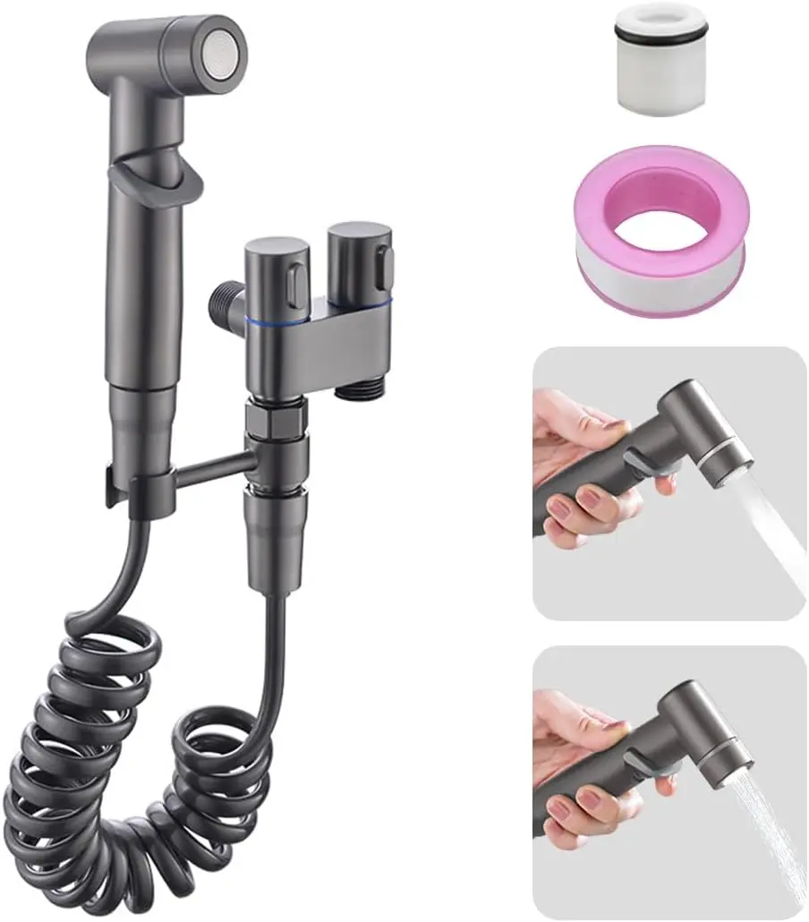 Pulvérisateur de bidet de toilette haute pression fixé au mur