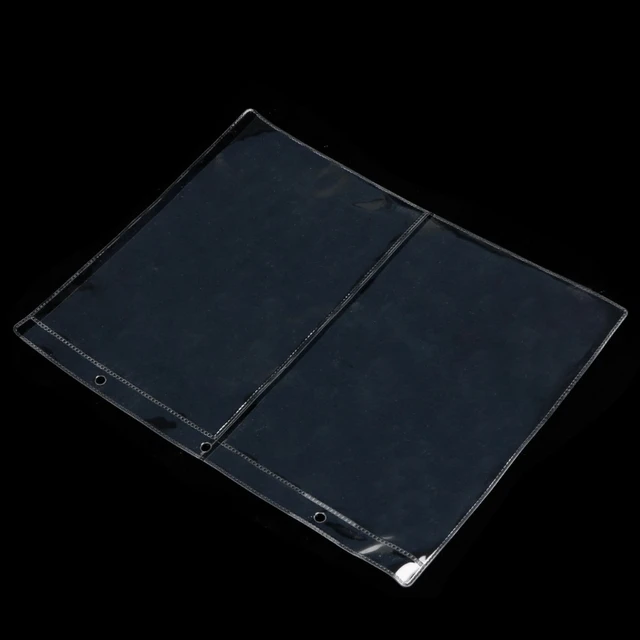 Tiszta Kötőanyag -Újratöltés 2 Zsebek Hüvely Költségvetési Photocards Card Book Notebook Fotóalbum Tároló Pénzszámla F1Fb Gyűjtéshez