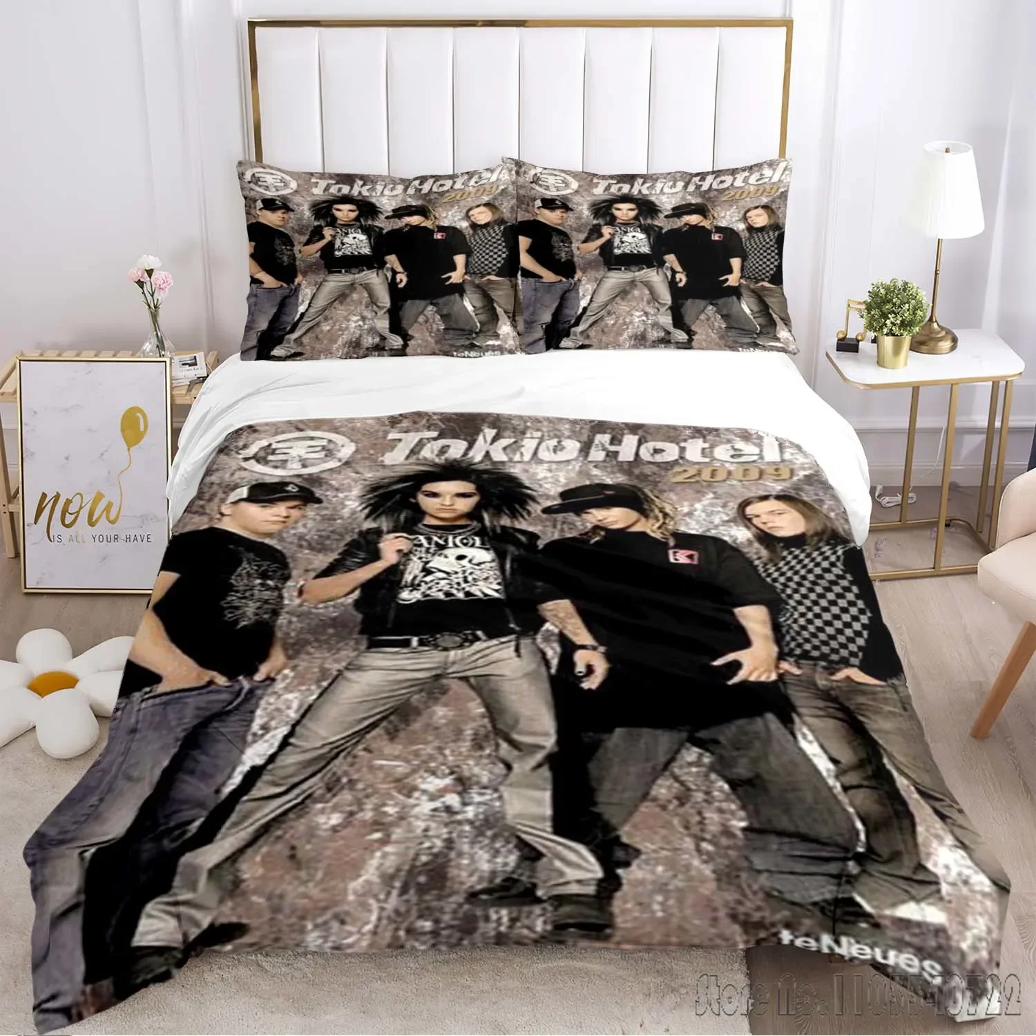 Tokio Hotel Bedding Set Single Twin Duvet Cover Set HD Comforter Cover for Kids Bedding Sets Bedclothes Bedroom Decor 4