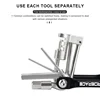 RIDERACE Bicycle MultiTool 11 in 1 Portable Steel Hex Allen Wrench Bike Chain Breaker Splitter Cutter Screwdriver Repair Tools 5