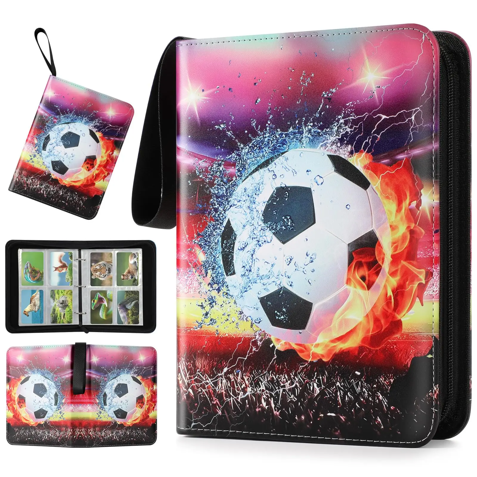 Carpeta De Tarjetas De Fútbol Con 400 Bolsillos, Tarjetas Co | Envío Gratis