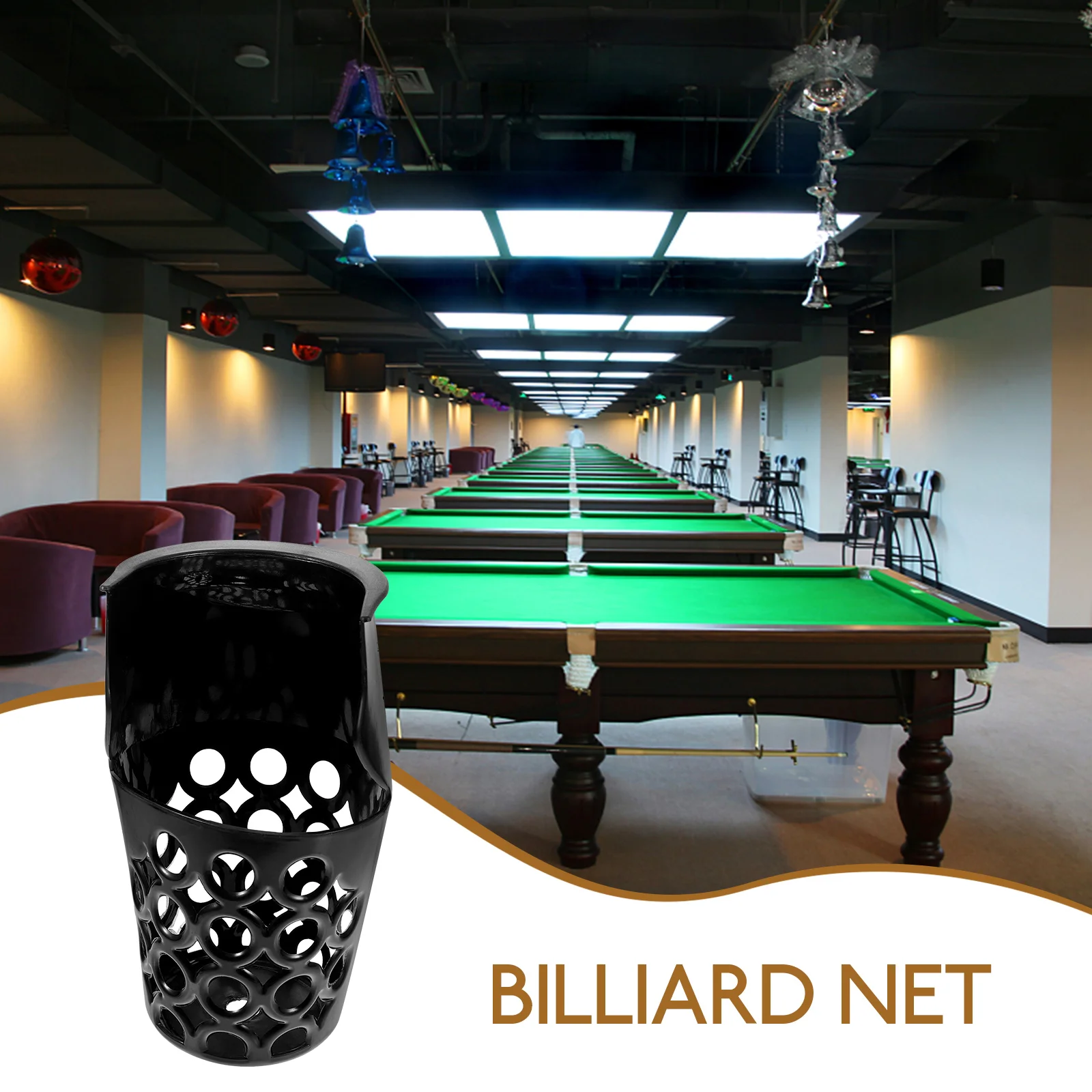 Plastic Billiard Basket Storage Holder Pool Table Accessories Drop Ball Container Sports Billiard Net Snooker Balls